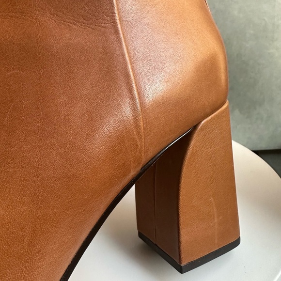 🌸PAIGE🌸 Farah Square Toe Bootie In Cognac Boots Size:10 - Picture 8 of 16